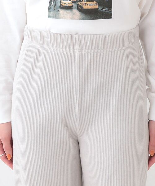 SHOO・LA・RUE（シューラルー）の「【洗える/S-LL】やわらか楽ちん カットリブパンツ（その他パンツ・レディース・チャコールグレー/ライトベージュ/ブラック・01/02/03/04）」の5枚目の写真