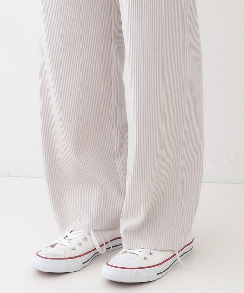 SHOO・LA・RUE（シューラルー）の「【洗える/S-LL】やわらか楽ちん カットリブパンツ（その他パンツ・レディース・チャコールグレー/ライトベージュ/ブラック・01/02/03/04）」の4枚目の写真