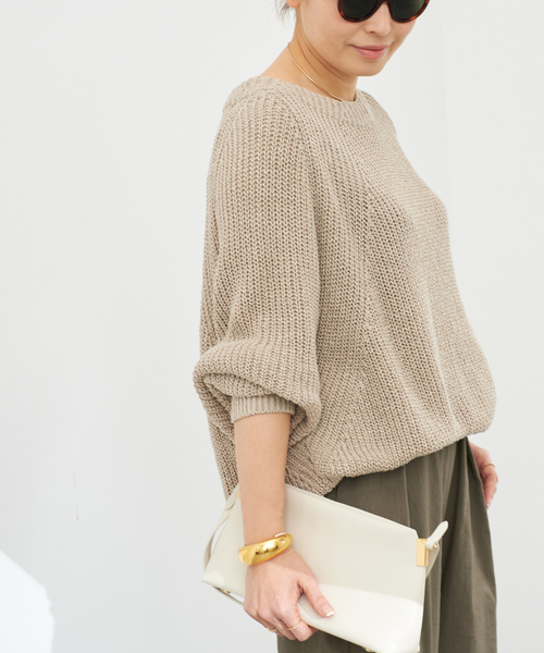 Lily Linen アゼプルオーバー（ニット/セーター）｜Deuxieme