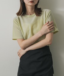 SENSE OF PLACE by URBAN RESEARCH（センスオブプレイスバイアーバンリサーチ）の「クルーネックラメTシャツ(半袖)（Tシャツ/カットソー）」