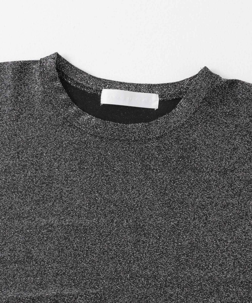 SENSE OF PLACE by URBAN RESEARCH（センスオブプレイスバイアーバンリサーチ）の「クルーネックラメTシャツ(半袖)（Tシャツ/カットソー・レディース・ライトブルー/ブラック/シルバー/ベージュ/ピンク・ONE）」の9枚目の写真