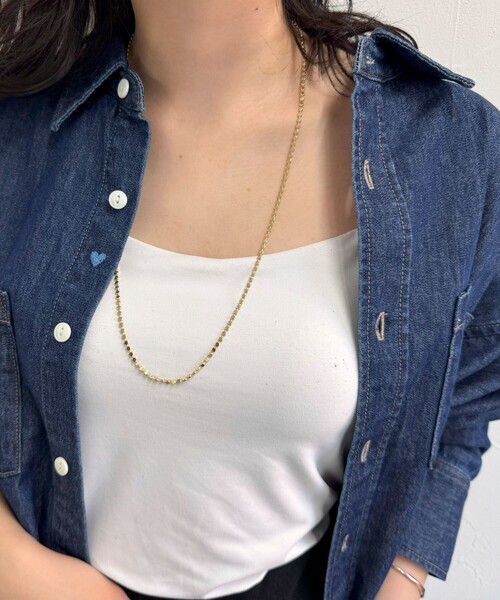 fredy emue(フレディエミュ)の「丸チェーンミドルネックレス(ネックレス・レディース・シルバー/ゴールド・FREE)」の7枚目の写真