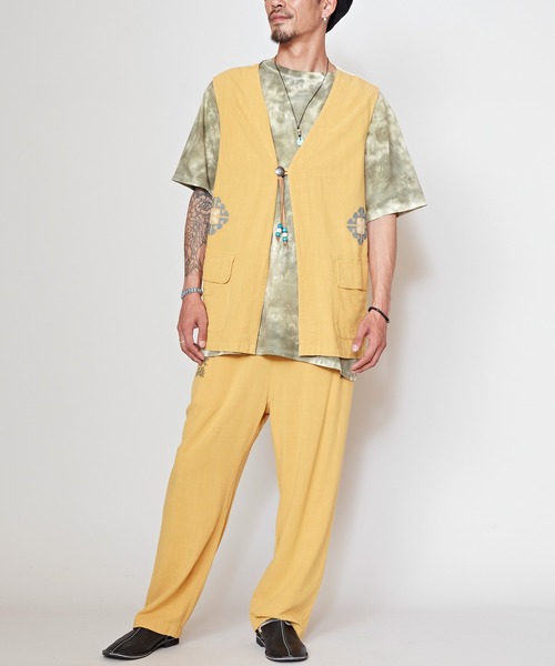 チャイハネ(チャイハネ)の「【チャイハネ】YOKOHAMA BEER×grn×Amina カラハナビMEN'Sパンツ(その他パンツ・メンズ・イエロー/ホワイト・FREE)」の7枚目の写真