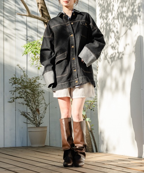 mideal denim over jacket / デニムオーバージャケット denim over jacket / デニムオーバージャケット（デニム
