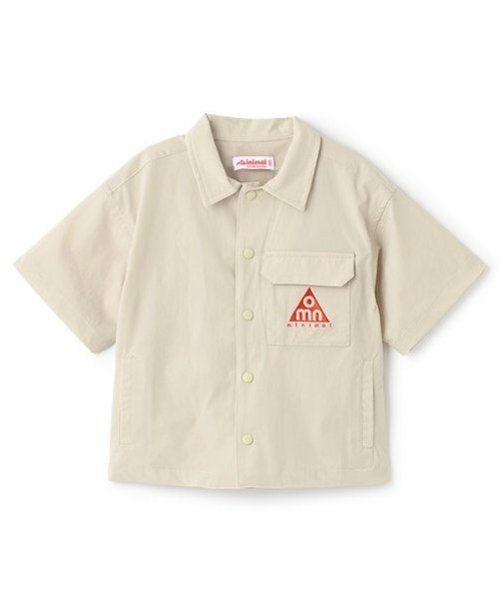 minimal（ミニマル）の「【4WAY】ストレッチハーフスリーブシャツ（シャツ/ブラウス・キッズ・ネイビー/グリーン/ホワイト系/オレンジ・140cm/120cm/110cm/100cm/130cm）」の6枚目の写真