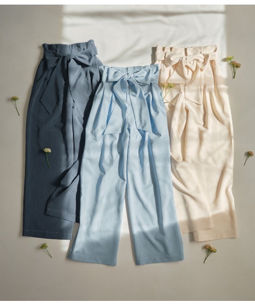 PEACH JOHN（ピーチジョン）の「リボンハイウエストパンツ（その他パンツ・レディース・ブルー/ライトブルー/アイボリー・SMALL/MEDIUM）」の10枚目の写真