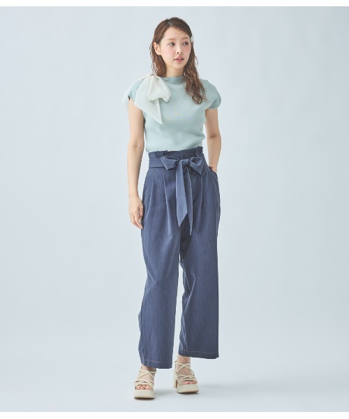 PEACH JOHN（ピーチジョン）の「リボンハイウエストパンツ（その他パンツ・レディース・ブルー/ライトブルー/アイボリー・SMALL/MEDIUM）」の20枚目の写真