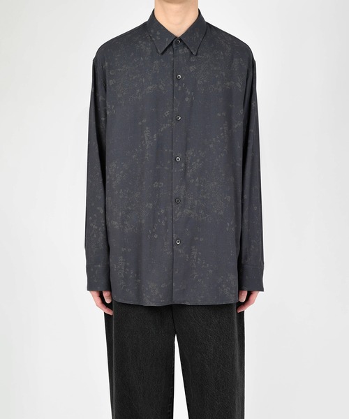 LAD MUSICIAN（ラッドミュージシャン）の「SMALL FLOWER BIG SHIRT（シャツ/ブラウス・メンズ・ブラック/パープル系・44/46/42）」の9枚目の写真