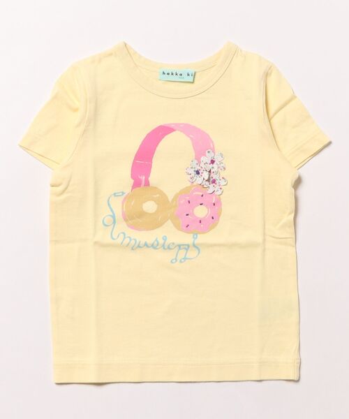 HAKKA KIDS(ハッカキッズ)の「ドーナッツヘッドホンプリントTシャツ(Tシャツ/カットソー・キッズ・イエロー/パープル・100cm/110cm/120cm/130cm)」の8枚目の写真