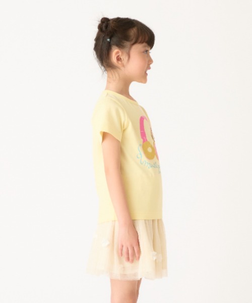 HAKKA KIDS(ハッカキッズ)の「ドーナッツヘッドホンプリントTシャツ(Tシャツ/カットソー・キッズ・イエロー/パープル・100cm/110cm/120cm/130cm)」の6枚目の写真