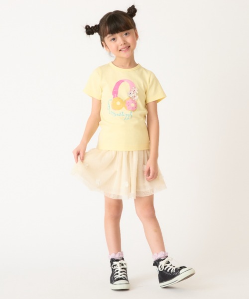 HAKKA KIDS(ハッカキッズ)の「ドーナッツヘッドホンプリントTシャツ(Tシャツ/カットソー・キッズ・イエロー/パープル・100cm/110cm/120cm/130cm)」の7枚目の写真