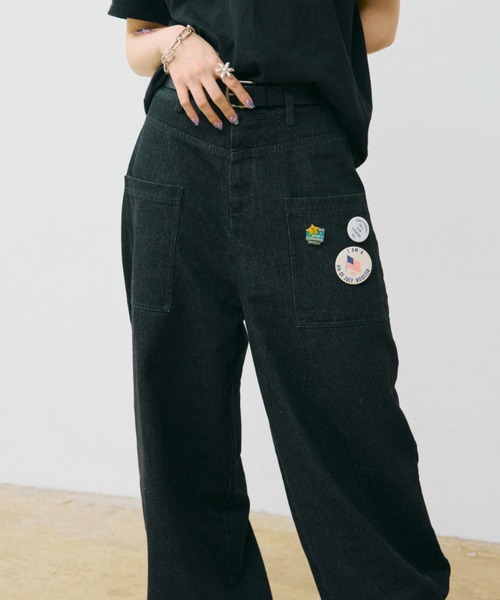 INTER FACTORY(インターファクトリー)の「HIROKI - ダブルポケットデニムパンツ made in INTERFACTORY(デニムパンツ・メンズ・インディゴブルー/ブラック・MEDIUM/LARGE)」の19枚目の写真