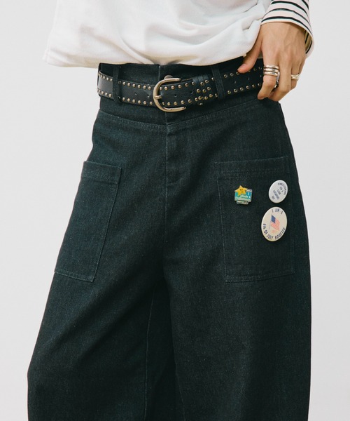 INTER FACTORY(インターファクトリー)の「HIROKI - ダブルポケットデニムパンツ made in INTERFACTORY(デニムパンツ・メンズ・インディゴブルー/ブラック・MEDIUM/LARGE)」の8枚目の写真