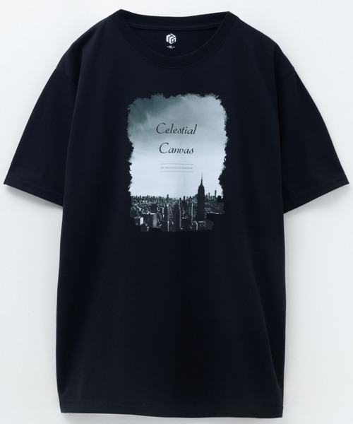 Mac-House(マックハウス)の「T-GRAPHICS フォトプリント半袖Tシャツ(Tシャツ/カットソー・メンズ・アイボリー/グレー/ブラック/ホワイト/チャコールグレー・S/M/L/XL)」の4枚目の写真