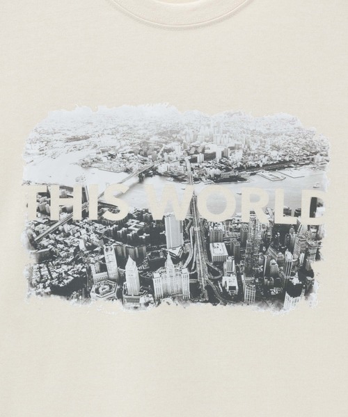 Mac-House(マックハウス)の「T-GRAPHICS フォトプリント半袖Tシャツ(Tシャツ/カットソー・メンズ・アイボリー/グレー/ブラック/ホワイト/チャコールグレー・S/M/L/XL)」の11枚目の写真