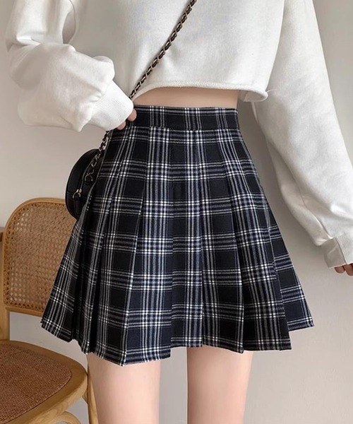 Lace Ladies(レースレディース)の「タータンチェック ボックス プリーツ ミニ スカート(スカート・レディース・レッド/グレー・XS/XL/L/M/S)」の2枚目の写真