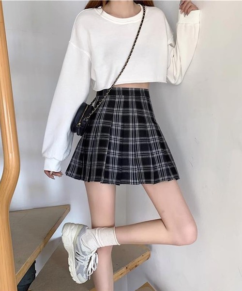 Lace Ladies(レースレディース)の「タータンチェック ボックス プリーツ ミニ スカート(スカート・レディース・レッド/グレー・XS/XL/L/M/S)」の9枚目の写真