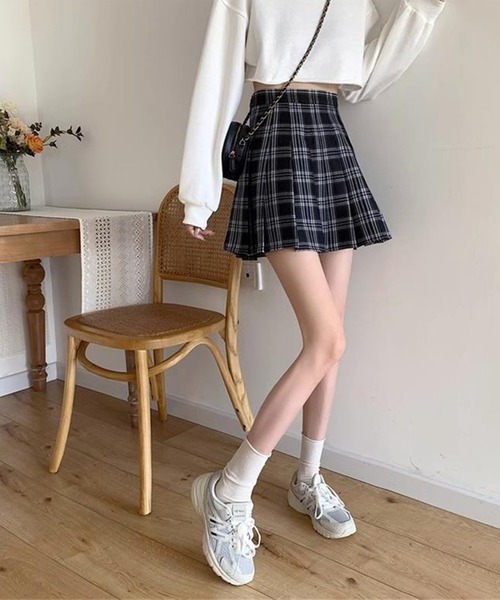 Lace Ladies(レースレディース)の「タータンチェック ボックス プリーツ ミニ スカート(スカート・レディース・レッド/グレー・XS/XL/L/M/S)」の10枚目の写真