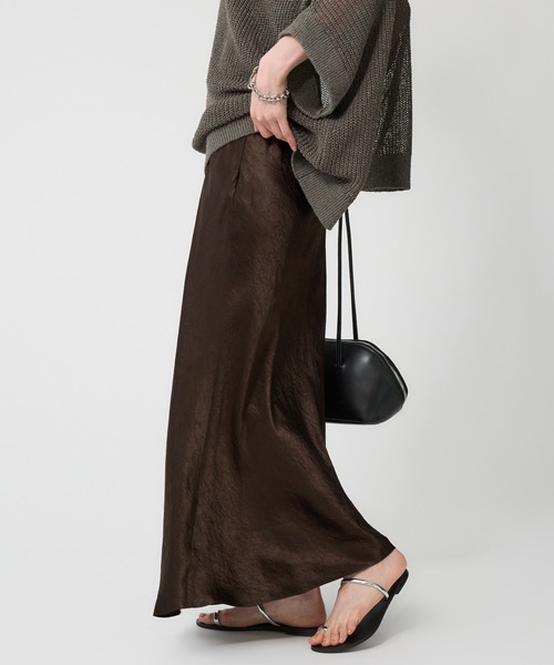 BABYLONE(バビロン)の「ヴィンテージサテンスカート(スカート・レディース・ブラウン/サックスブルー/ゴールド・38inch/36inch)」の13枚目の写真