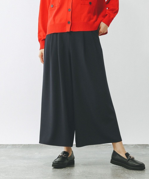 GLOBAL WORK（グローバルワーク）の「リラックススマートフレアワイドパンツ/290015（その他パンツ・レディース・モカ/スミクロ/ネイビー・REGULAR/SHORT）」の3枚目の写真