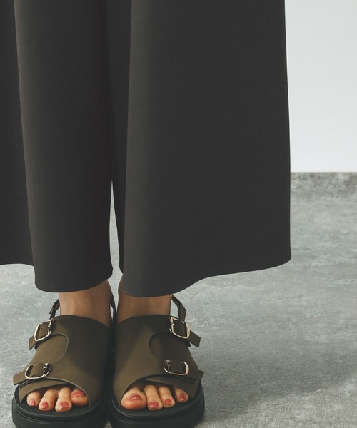 GLOBAL WORK（グローバルワーク）の「リラックススマートフレアワイドパンツ/290015（その他パンツ・レディース・モカ/スミクロ/ネイビー・REGULAR/SHORT）」の10枚目の写真