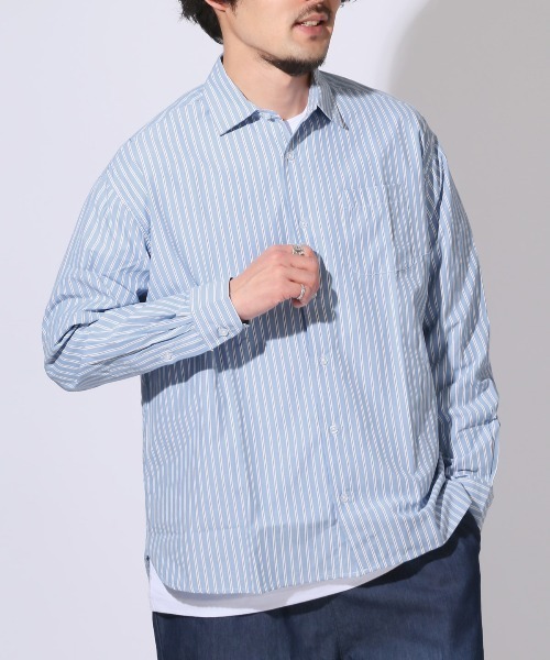 LUXSTYLE(ラグスタイル)の「総柄ワイドシルエット長袖シャツ(シャツ/ブラウス・メンズ・A/F/C/D/E/B・M/L/XL)」の3枚目の写真