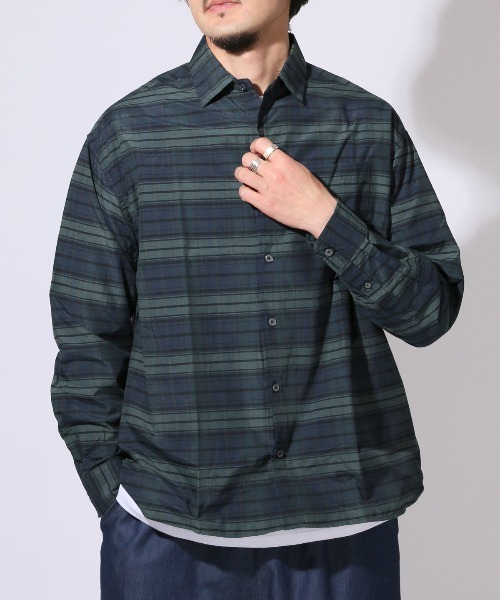 LUXSTYLE(ラグスタイル)の「総柄ワイドシルエット長袖シャツ(シャツ/ブラウス・メンズ・A/F/C/D/E/B・M/L/XL)」の4枚目の写真