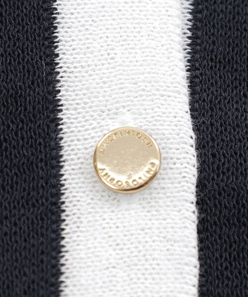 MACKINTOSH PHILOSOPHY(マッキントッシュ フィロソフィー)の「ロイトンシアーニット(カーディガン/ボレロ・レディース・オフホワイト/ダークネイビー/イエロー・38)」の11枚目の写真