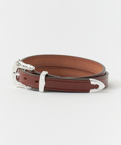 TORY LEATHER（トリーレザー）の「TORY LEATHER/トリーレザー 3/4" Bridle Leather Silver Buckle Set Belt ベルト 2026年 夏 夏服（ベルト・レディース・ブラウン/ブラック・28/30/32/34）」の6枚目の写真
