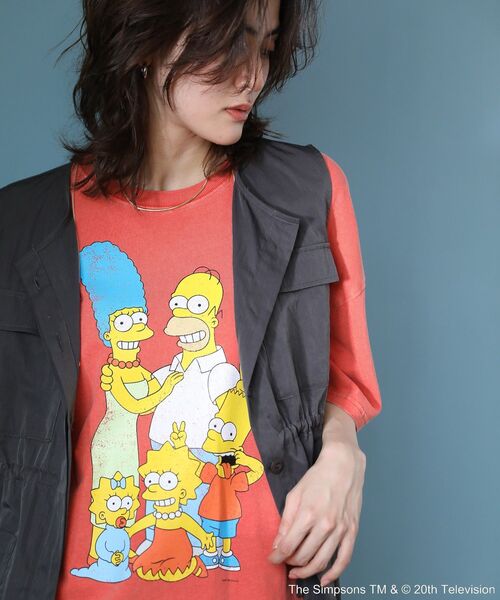 The Simpsons(ザ・シンプソンズ)の「The SimpsonsピグメントプリントTEE(Tシャツ/カットソー・レディース・イエロー/チャコールグレー/レッド・FREE)」の3枚目の写真