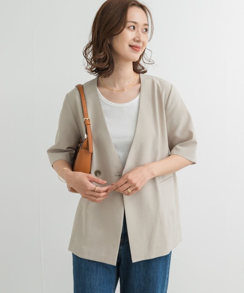 UR TECH DRYLUXEハーフスリーブジャケットアーバンリサーチドアーズ UR TECH DRYLUXE』ハーフスリーブジャケット[DRA5-27E101