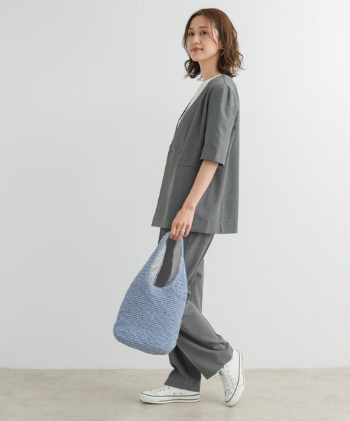 URBAN RESEARCH DOORS(アーバンリサーチドアーズ)の「『UR TECH DRYLUXE』ハーフスリーブジャケット(その他アウター・レディース・ベージュ/チャコールグレー・MEDIUM)」の19枚目の写真