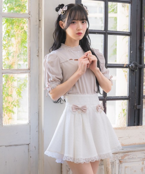 ROJITA(ロジータ)の「リボン付キラキラスカパン(スカート・レディース・ブラック/グレー/ホワイト・FREE)」の19枚目の写真