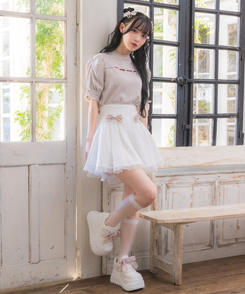 ROJITA(ロジータ)の「リボン付キラキラスカパン(スカート・レディース・ブラック/グレー/ホワイト・FREE)」の22枚目の写真