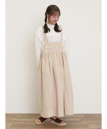 Samansa Mos2 | 【Cross×Linen】ジャンスカ(ジャンパースカート)