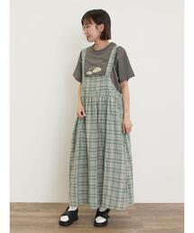 Samansa Mos2 | 【Cross×Linen】ジャンスカ(ジャンパースカート)