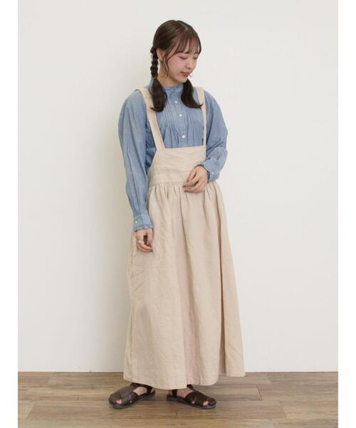 サマンサモスモス 【Cross×Linen】ジャンスカ　新品未使用　SM2 SM2サマンサモスモス【Cross×Linen】ジャンスカ新品レッド 今季