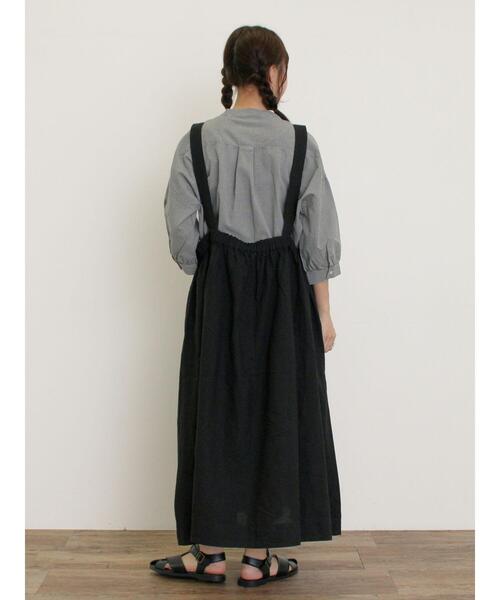 セール】【Cross×Linen】ジャンスカ（ジャンパースカート