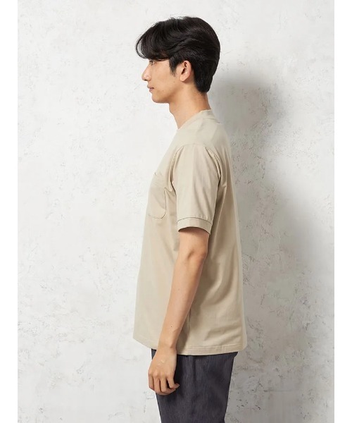 HARUYAMA(ハルヤマ)の「【WEB限定】 ポケット付き 半袖 Tシャツ スロープネック冷感 TOKYO RUN(Tシャツ/カットソー・メンズ・ブラック/ベージュ/ブルー/ホワイト・LL/L/M/3L)」の10枚目の写真