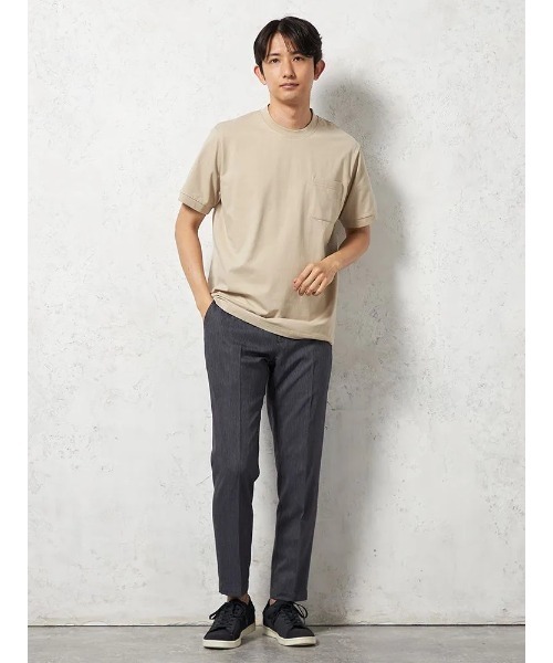 HARUYAMA(ハルヤマ)の「【WEB限定】 ポケット付き 半袖 Tシャツ スロープネック冷感 TOKYO RUN(Tシャツ/カットソー・メンズ・ブラック/ベージュ/ブルー/ホワイト・LL/L/M/3L)」の12枚目の写真