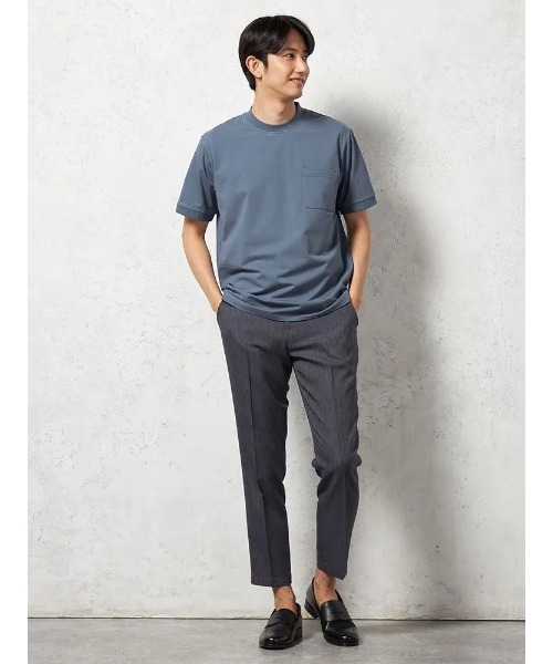 HARUYAMA(ハルヤマ)の「【WEB限定】 ポケット付き 半袖 Tシャツ スロープネック冷感 TOKYO RUN(Tシャツ/カットソー・メンズ・ブラック/ベージュ/ブルー/ホワイト・LL/L/M/3L)」の11枚目の写真
