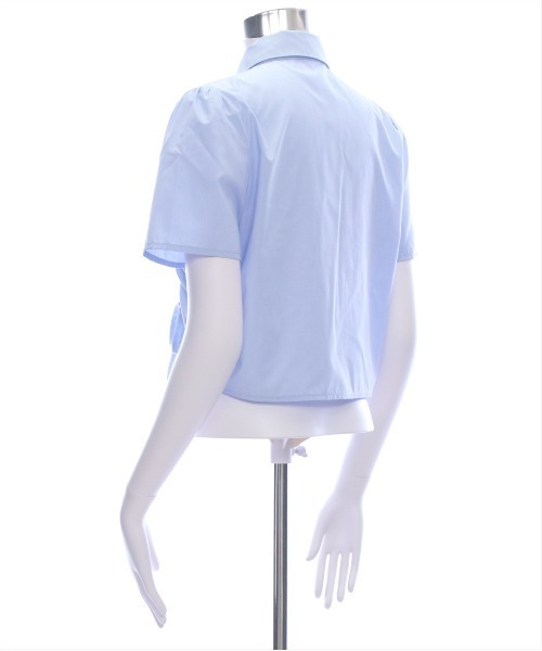 【トゥモローランド コレクション】とろみ　ブラウス　半袖　ドロスト　リボン リボンドロストブラウス – WEGO ONLINE STORE