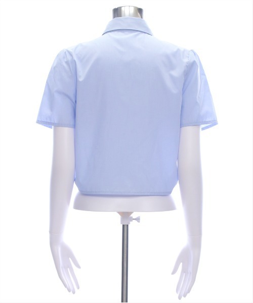 clear（クリア）の「ドロストリボン半袖シャツ[韓国ファッション 大人 細見え]≪2025SS新作≫（シャツ/ブラウス・レディース・イエロー/オフホワイト/サックスブルー・F）」の12枚目の写真