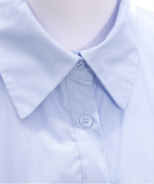 clear（クリア）の「ドロストリボン半袖シャツ[韓国ファッション 大人 細見え]≪2025SS新作≫（シャツ/ブラウス・レディース・イエロー/オフホワイト/サックスブルー・F）」の10枚目の写真