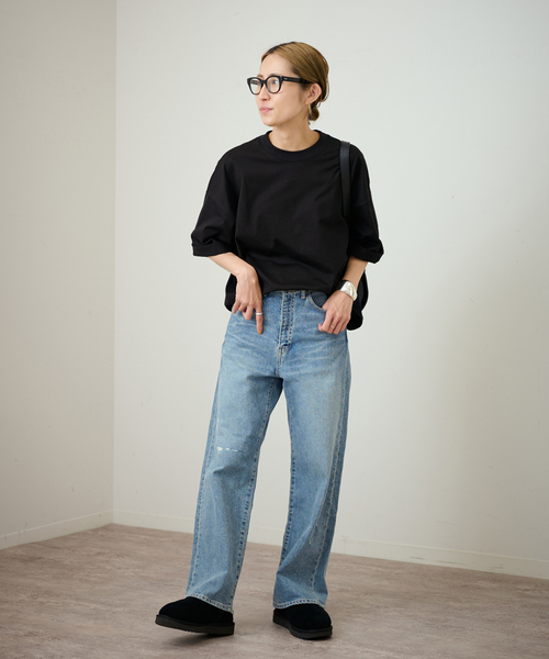 FRAMeWORK（フレームワーク）の「≪追加≫モックネックTシャツ（Tシャツ/カットソー・レディース・ブラック/ホワイト/ボルドー・FREE）」の19枚目の写真