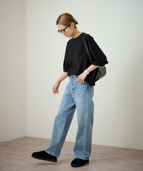 FRAMeWORK（フレームワーク）の「≪追加≫モックネックTシャツ（Tシャツ/カットソー・レディース・ブラック/ホワイト/ボルドー・FREE）」の20枚目の写真