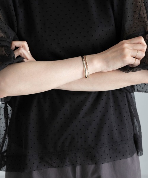 URBAN RESEARCH Sonny Label(アーバンリサーチサニーレーベル)の「ダブルバングル(ブレスレット・レディース・シルバー/ゴールド・ONE)」の6枚目の写真