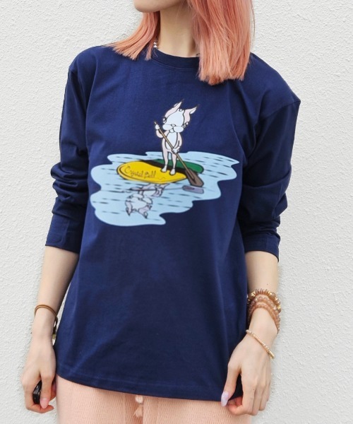 CRYSTAL BALL(クリスタルボール)の「LOHAS Hippie cutsew(Tシャツ/カットソー・レディース・ベージュ/ネイビー/ブラック・FREE)」の3枚目の写真