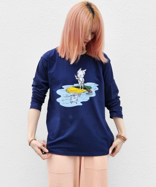 CRYSTAL BALL(クリスタルボール)の「LOHAS Hippie cutsew(Tシャツ/カットソー・レディース・ベージュ/ネイビー/ブラック・FREE)」の10枚目の写真