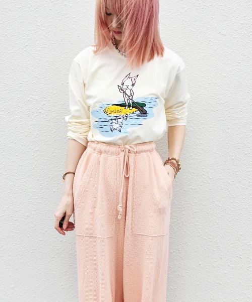 CRYSTAL BALL(クリスタルボール)の「LOHAS Hippie cutsew(Tシャツ/カットソー・レディース・ベージュ/ネイビー/ブラック・FREE)」の16枚目の写真